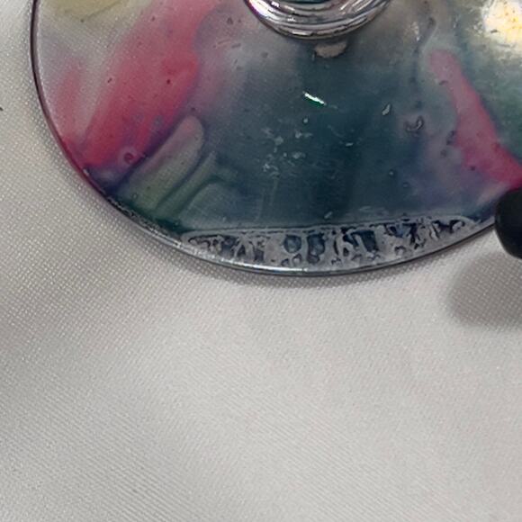 Rueven Nouveau Art Glass Co. Hand Painted Translucent Bud Vase 8" Tall - Picture 12 of 15